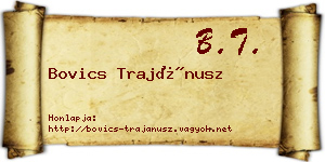 Bovics Trajánusz névjegykártya